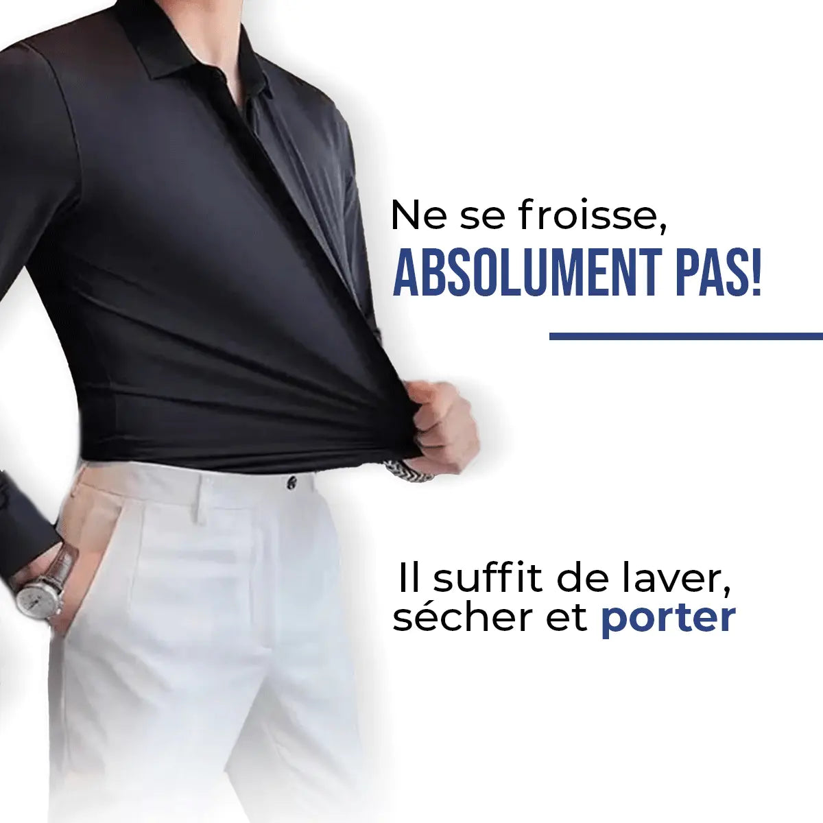 Chemise Habillée pour Homme Coupe Slim UltraTech™ (1 Achetée, 1 Offerte)